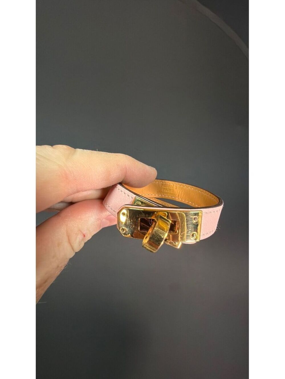 Hermes Kelly Pink Double Tour Bracelet